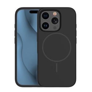 Nakładka Silicone Thin Mag do iPhone 15 6,1" czarna