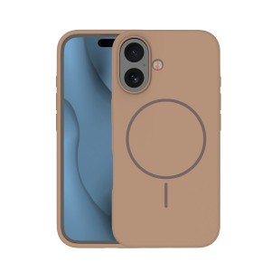 Nakładka Silicone Thin Mag do iPhone 16 Plus 6,7" brązowa