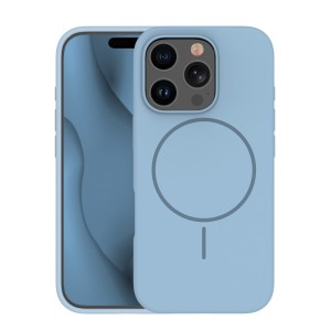 Nakładka Silicone Thin Mag do iPhone 12 / 12 Pro 6,1" jasnoniebieska