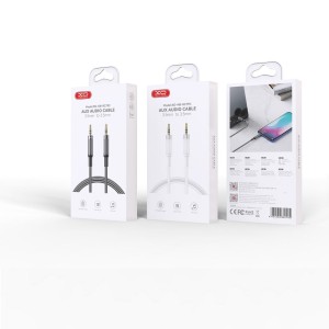 XO kabel audio NB-R279C jack 3,5mm - jack 3,5mm 1,0m czarny
