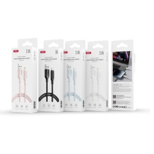 XO kabel NB265 USB - USB-C 1,0m 3A różowy