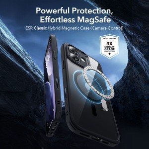 ESR CLASSIC HYBRID MAGSAFE & TEMPERED GLASS IPHONE 17 CLEAR/BLACK
