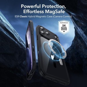 ESR CLASSIC HYBRID MAGSAFE & TEMPERED GLASS IPHONE 17 PRO CLEAR/BLACK