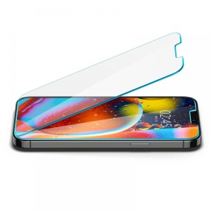 SZKŁO HARTOWANE SPIGEN GLAS.TR SLIM IPHONE 13 / 13 PRO / 14 / 16E / 17E CLEAR