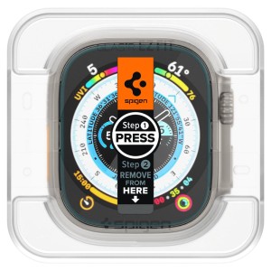 SZKŁO HARTOWANE SPIGEN GLAS.TR ”EZ FIT” 2-PACK APPLE WATCH ULTRA 1 / 2 / 3 (49 MM) CLEAR