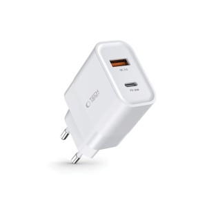 TECH-PROTECT C30W 2-PORT NETWORK CHARGER PD 30W / QC3.0 WHITE