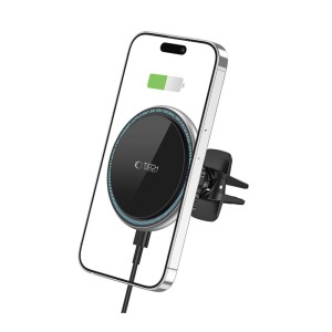 TECH-PROTECT A2 MAGNETIC MAGSAFE VENT CAR MOUNT WIRELESS CHARGER 15W BLACK