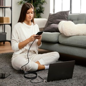 TECH-PROTECT ULTRABOOST EVO TYPE-C CABLE PD 100W / 5A 100CM TITANIUM