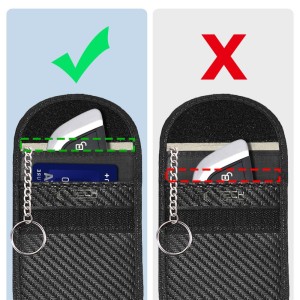 KLATKA FARADAYA TECH-PROTECT KLR100 POUCH KEYLESS RFID SIGNAL BLOCKER CASE CARBON BLACK