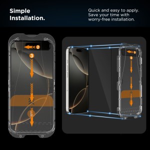SZKŁO HARTOWANE TECH-PROTECT QUICK SET+ 2-PACK IPHONE 15 / 16 BLACK