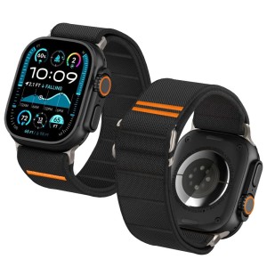 TECH-PROTECT NYLON SLIP APPLE WATCH 8 / 9 / 10 / 11 / SE / ULTRA (44 / 45 / 46 / 49 MM) BLACK