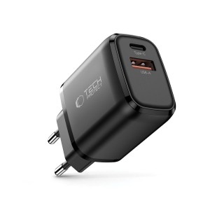 TECH-PROTECT NCA20 2-PORT NETWORK CHARGER PD 20W / QC3.0 BLACK