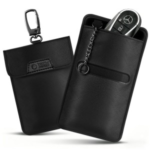 KLATKA FARADAYA TECH-PROTECT KLR400 POUCH KEYLESS RFID SIGNAL BLOCKER CASE BLACK/BLACK