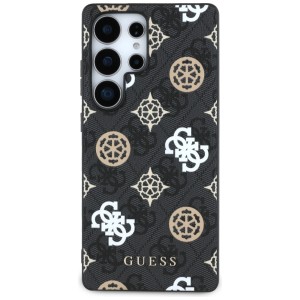 Etui Guess 4G Printed Colored Peony      Pattern MagSafe do Samsung Galaxy S25 Ultra czarny