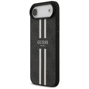 Etui Guess 4G Printed Stripes MagSafe do iPhone Air czarny