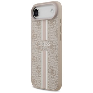 Etui Guess 4G Printed Stripes MagSafe do iPhone Air różowy