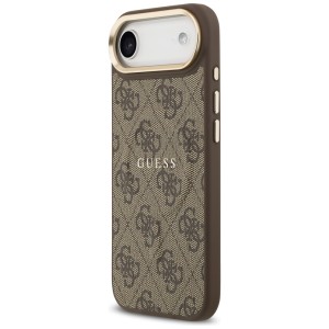 Etui Guess 4G PU Classic Logo MagSafe do iPhone Air brązowy