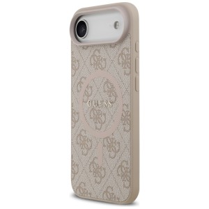 Etui Guess 4G Ring Classic Logo MagSafe  do iPhone Air różowy