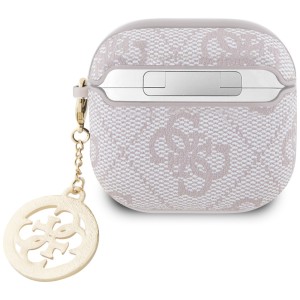 Etui Guess 4G Strass Charm do AirPods 4  różowy