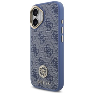 Etui Guess 4G Strass Logo MagSafe do     iPhone 17 niebieski