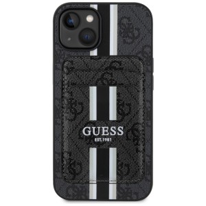 Etui Guess 4G Stripes z portfelem        Magsafe do iPhone 15 czarny