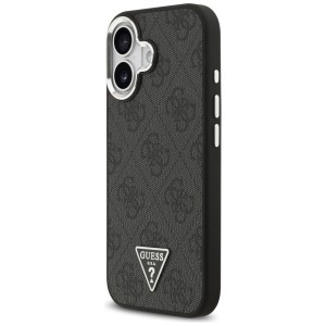 Etui Guess 4G Triangle Logo MagSafe do   iPhone 17 czarny srebrny