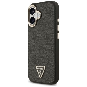 Etui Guess 4G Triangle Logo MagSafe do   iPhone 17 czarny złoty