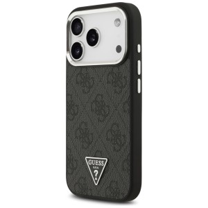 Etui Guess 4G Triangle Logo MagSafe do   iPhone 17 Pro czarny srebrny