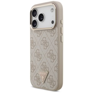 Etui Guess 4G Triangle Logo MagSafe do   iPhone 17 Pro różowy złoty