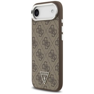 Etui Guess 4G Triangle Logo MagSafe do   iPhone Air brązowy srebrny