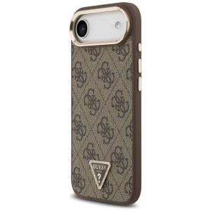 Etui Guess 4G Triangle Logo MagSafe do   iPhone Air brązowy złoty