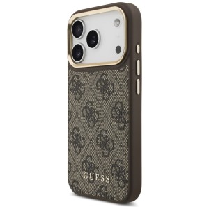 Etui Guess 4G z portfelem Magsafe do     iPhone 17 Pro brązowy