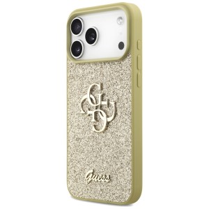 Etui Guess Fixed Glitter Big 4G do       iPhone 17 Pro Max złoty