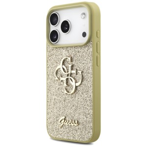 Etui Guess Fixed Glitter Big 4G do       iPhone 17 Pro złoty