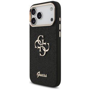 Etui Guess Fixed Glitter Big 4G Metal    Frame do iPhone 17 Pro Max czarny