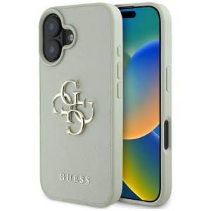 Etui Guess Grained Big 4G Logo Small     Classic Logo do iPhone 16 zielony