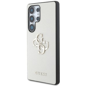 Etui Guess Grained Big 4G Logo Small     Classic Logo do Samsung Galaxy S25 Ultra beżowy