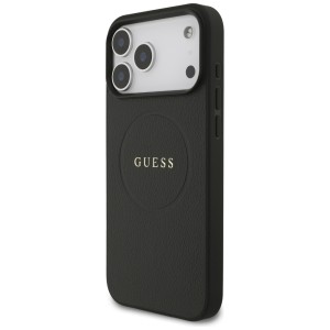 Etui Guess Grained Ring MagSafe do       iPhone 17 Pro Max czarny
