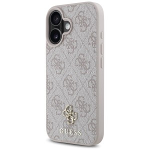 Etui Guess HC PU 4G Small 4G and Classic do iPhone 16 MagSafe różowy