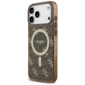 Etui Guess IML 4G Background MagSafe do  iPhone 17 Pro brązowy