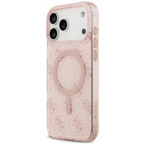 Etui Guess IML 4G Background MagSafe do  iPhone 17 Pro Max różowy