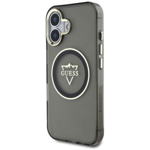 Etui Guess IML Metal Mountain Logo       MagSafe do iPhone 16 czarny