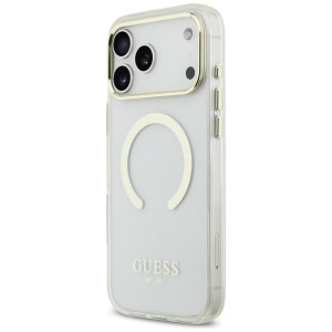 Etui Guess Metal Outline MagSafe do      iPhone 17 Pro Max złoty