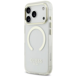 Etui Guess Metal Outline MagSafe do      iPhone 17 Pro złoty