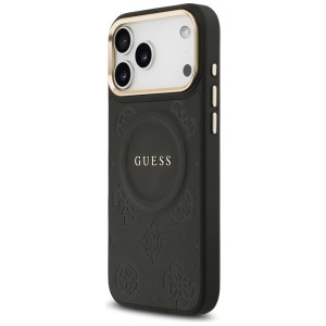 Etui Guess Peony Hot Stamp MagSafe do    iPhone 17 Pro Max czarny