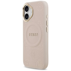 Etui Guess Peony Hot Stamp MagSafe do    iPhone 17 różowy