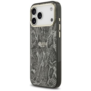Etui Guess Python Pattern MagSafe do     iPhone 17 Pro Max czarny