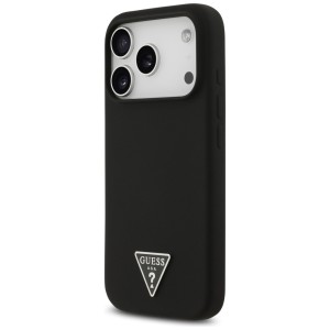Etui Guess Silicone Triangle Logo        MagSafe do iPhone 17 Pro czarny
