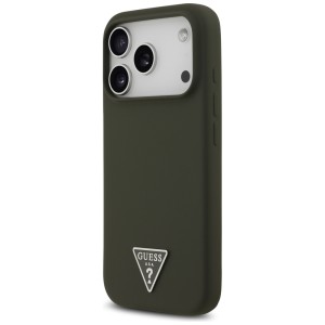 Etui Guess Silicone Triangle Logo        MagSafe do iPhone 17 Pro khaki
