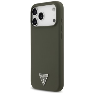 Etui Guess Silicone Triangle Logo        MagSafe do iPhone 17 Pro Max khaki